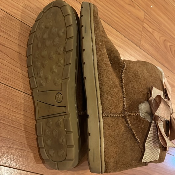 Rampage girls suede boots with fur and ribbons - Picture 5 of 7